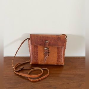 Vintage Mini Leather Crossbody Bag